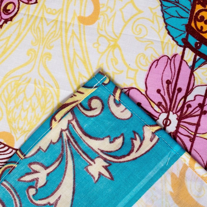 Простыня "Этель поплин" 1.5 сп Кошки на голубом 150*210 см, 100% хлопок, поплин