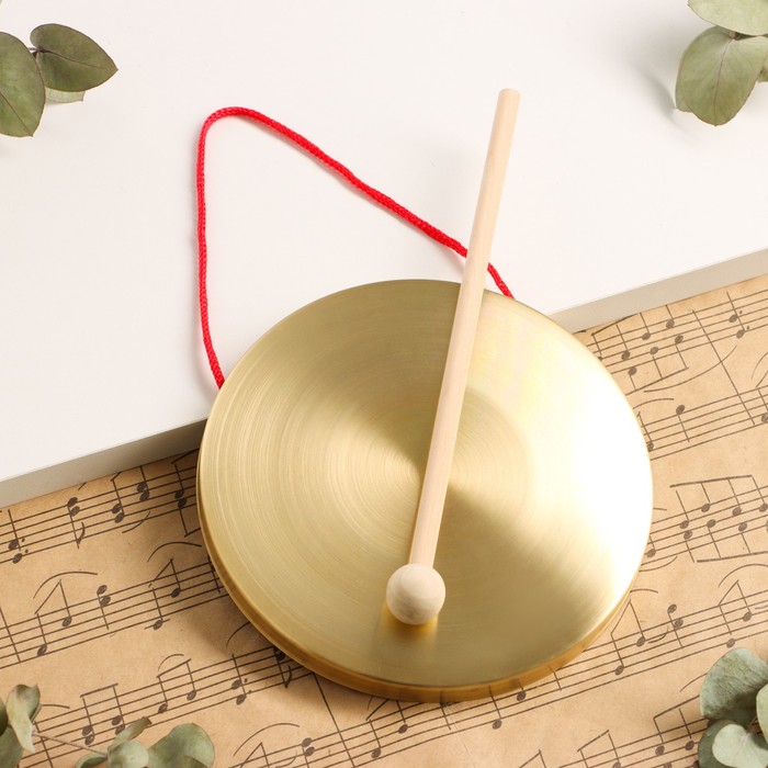 цена Музыкальный инструмент Гонг Music Life 15 см, колотушка в комплекте