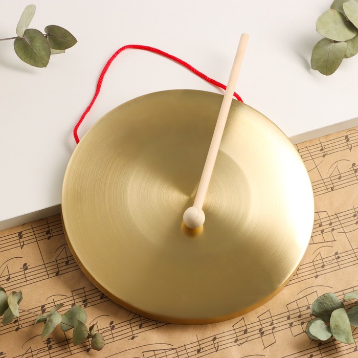 цена Музыкальный инструмент Гонг Music Life 22 см, колотушка в комплекте