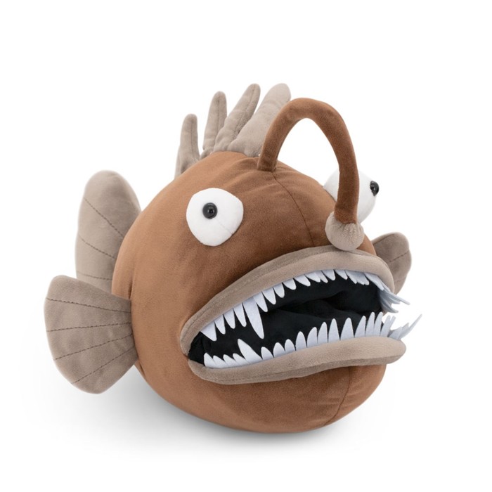 Мягкая игрушка «Рыба Удильщик», цвет коричневый, 35 см цена и фото