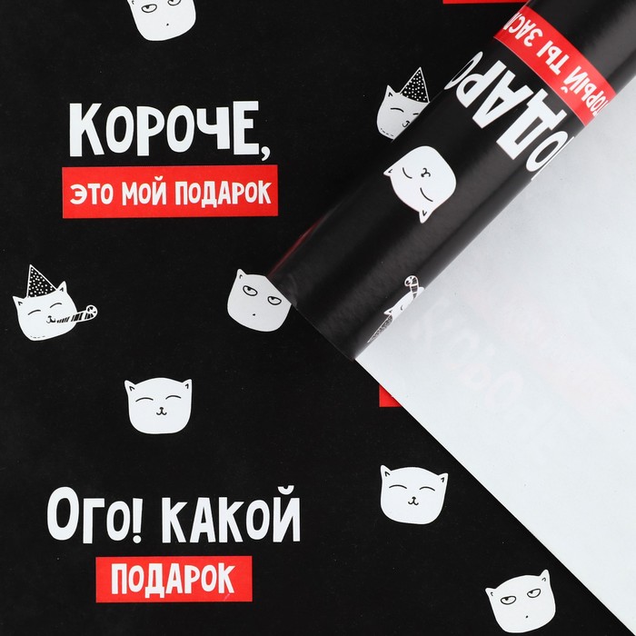 

Бумага упаковочная глянцевая «Подарок, который ты заслужил», 70 х 100 см