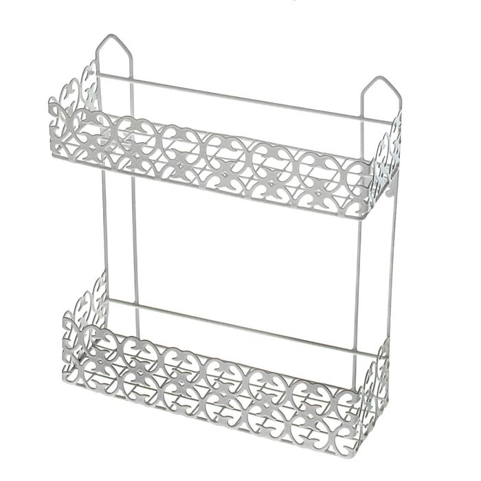 Полка 2х-ярусная "Винтаж", цвет белый