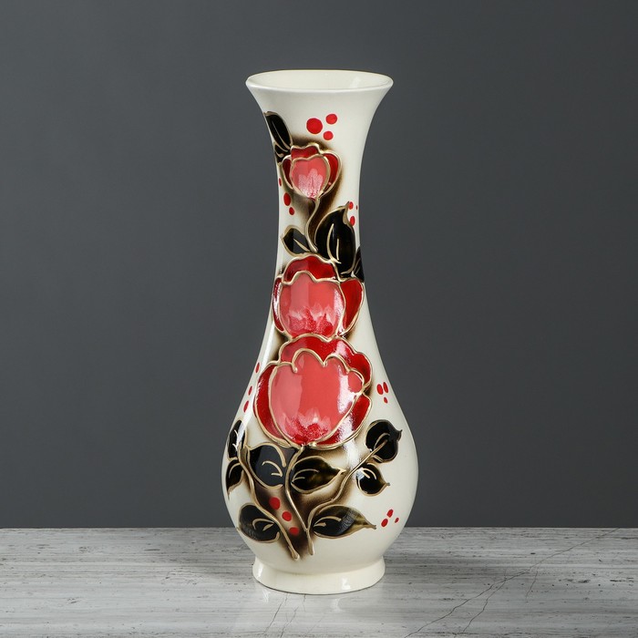 Ваза "Фиеста" задувка, тюльпаны