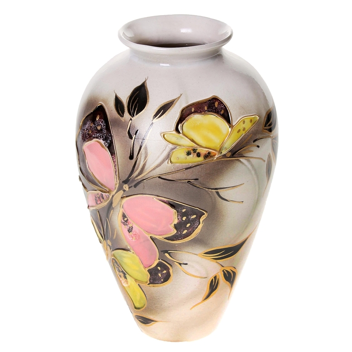 Ваза "Фея" средняя, задувка, бабочка