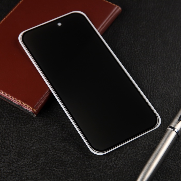 

Защитное стекло для iPhone 15, антишпион, 9H, 0.33 мм, чёрная рамка