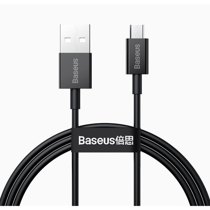 

Кабель Baseus, MicroUSB - USB, 2 А, TPE оплётка, 1 м, чёрный