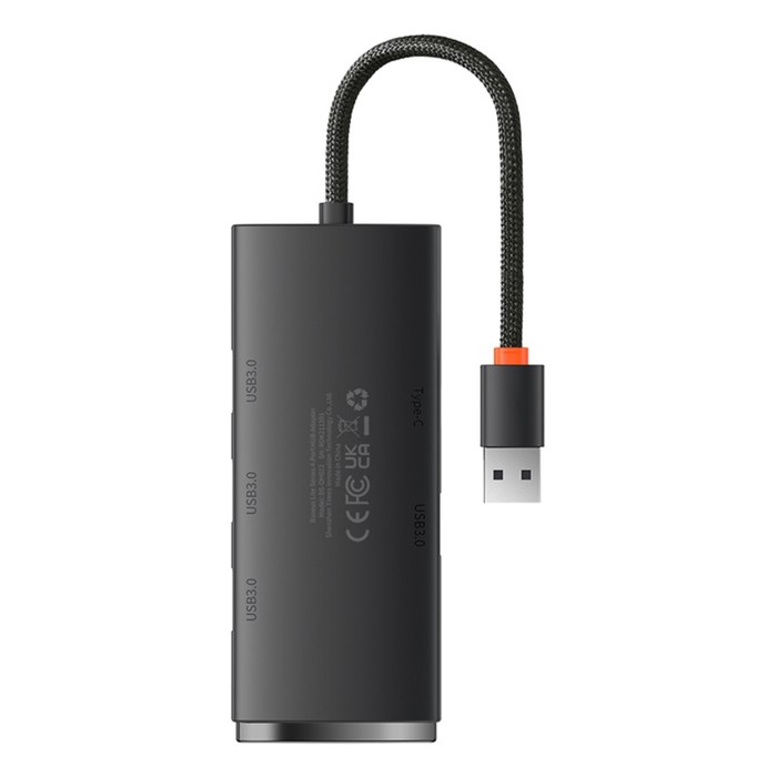 фото Адаптер-разветвитель (hub) baseus, usb - 4хusb 3.0, 0.25 см, чёрный