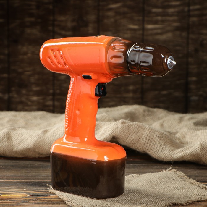 Штоф с рюмками "Дрель" оранжевый, 7 предметов, 0,75 л