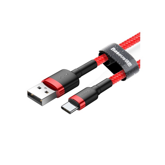 

Кабель Baseus, Type-C - USB, 2 А, 3 м, красный