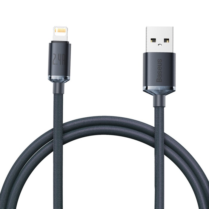 

Кабель Baseus, Lightning - USB, 2.4 А, 1.2 м, черный