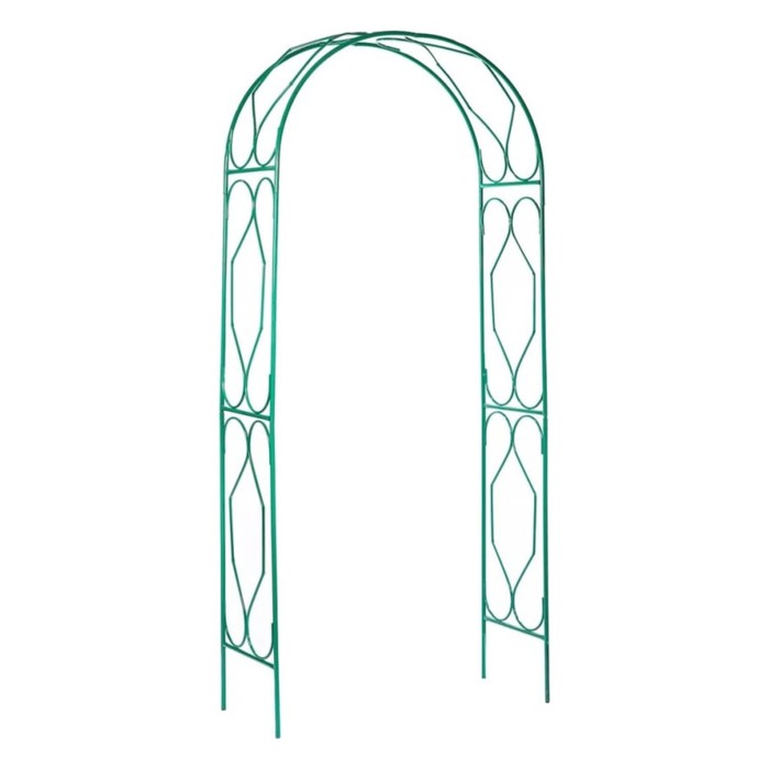 Арка садовая, разборная, 240 × 110 × 40 см, металл, зелёная, «Ромб» арка садовая разборная 240 × 120 × 36 см металл зелёная вьюнок