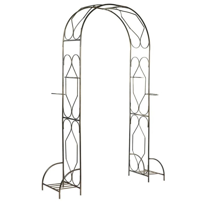 

Арка садовая, разборная, 240 × 170 × 40 см, с горшками, металл, коричневая, «Ромб»