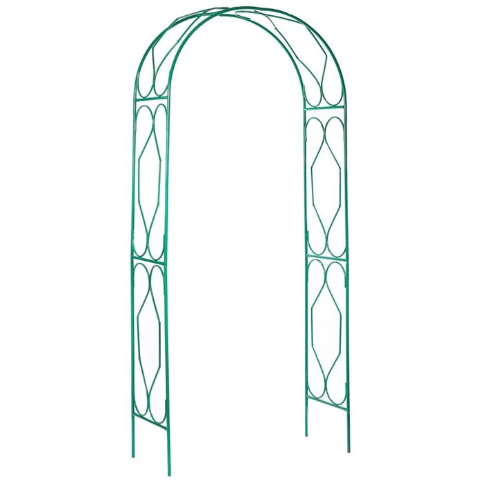 Арка садовая, разборная, 240 × 110 × 36 см, металл, зелёная, «Ромб-2» арка садовая разборная 230 × 125 × 36 5 см металл зелёная