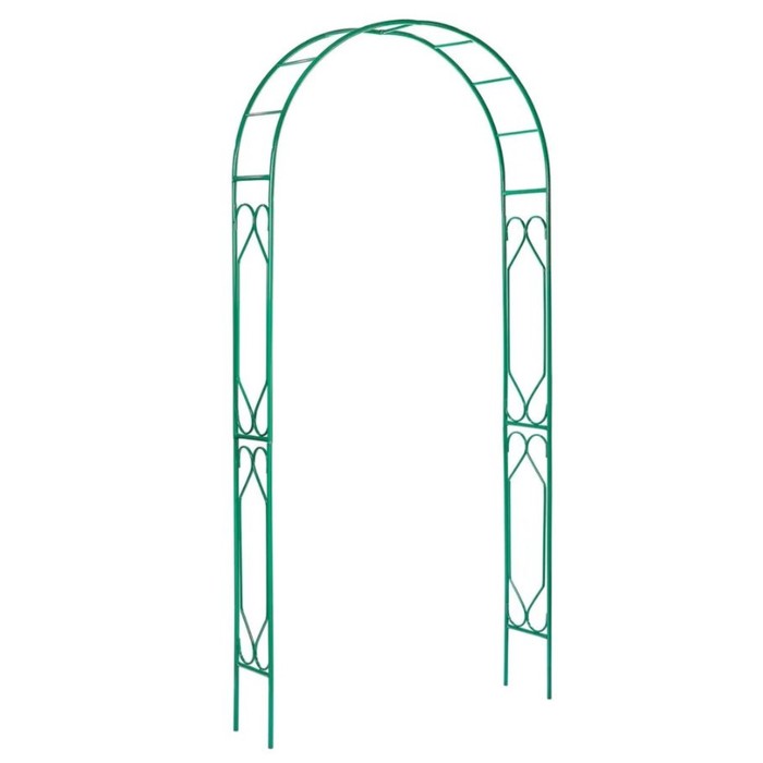 Арка садовая, разборная, 240 × 110 × 20 см, металл, зелёная, «Ромб-2» арка садовая разборная 240 × 110 × 36 см металл зелёная ромб 2