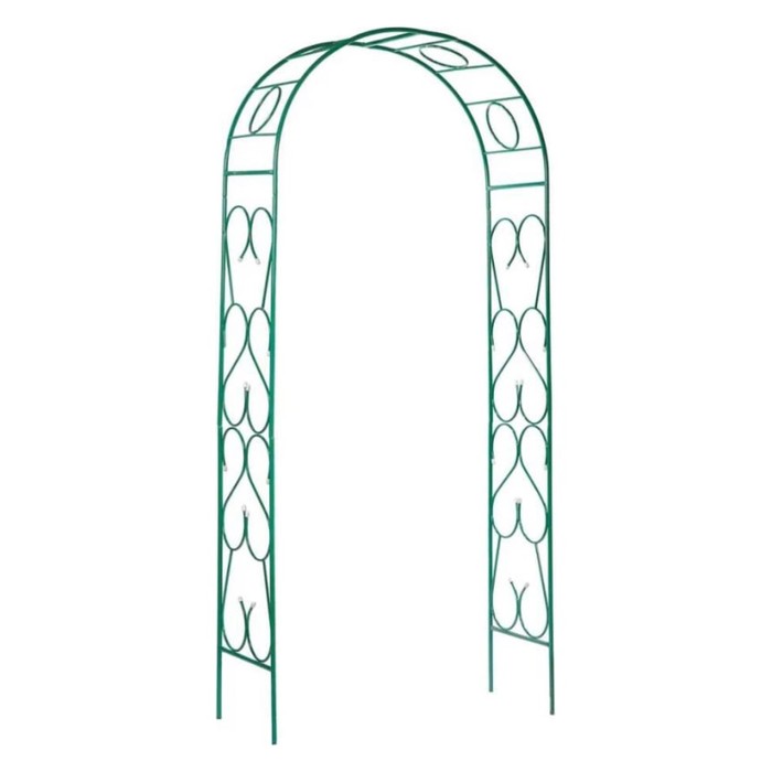 Арка садовая, разборная, 240 × 110 × 40 см, металл, зелёная, «Тюльпан» арка садовая разборная 240 × 110 × 36 см металл зелёная ромб 2