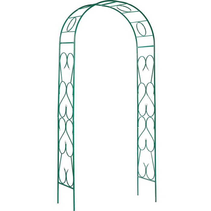 Арка садовая, разборная, 240 × 110 × 25 см, металл, зелёная, «Тюльпан» арка садовая разборная 240 × 125 × 36 5 см металл зелёная волна