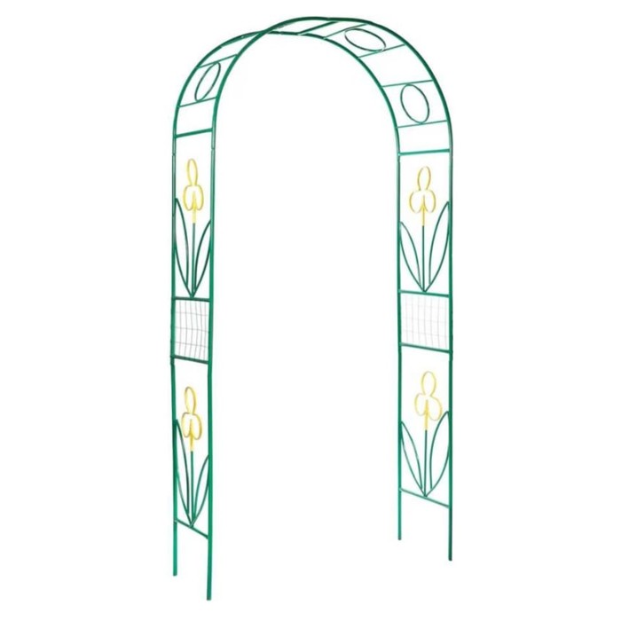 Арка садовая, разборная, 240 × 110 × 40 см, металл, зелёная, «Цветок» арка садовая разборная 240 × 120 × 36 см металл зелёная вьюнок