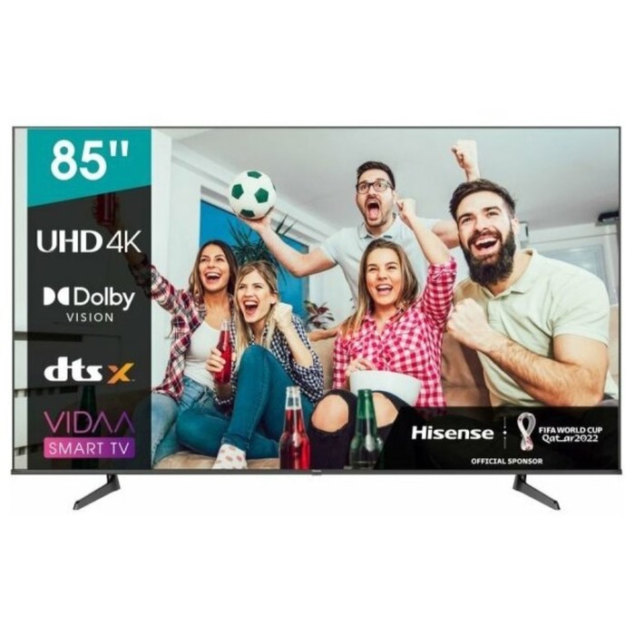 

Телевизор Hisense 85A6BG, 85", 3840x2160, DVB-T/T2/C/S2, HDMI 3, USB 2, Smart TV, чёрный