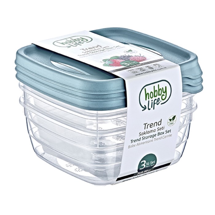 Набор пищевых контейнеров Trend HobbyLife - 3 шт, 0,5 л, цвет МИКС цена и фото