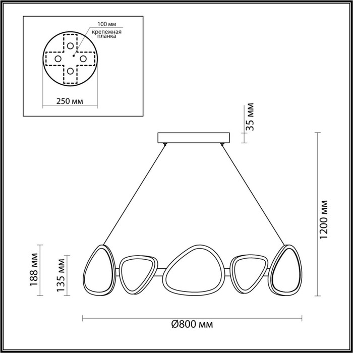 

Люстра KUMIKO LED 116W 3000-6000К 9576Лм, с ДУ