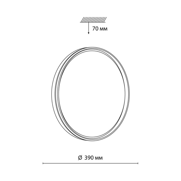 

Светильник SAVI LED 48Вт 3000-6300K D390 IP43, с ПДУ