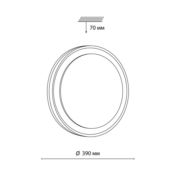 

Светильник AKUNA LED 48Вт 3000-6300K D390 IP43, с ПДУ