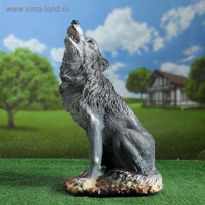 Садовая фигура Волк воющий 19х30х52см