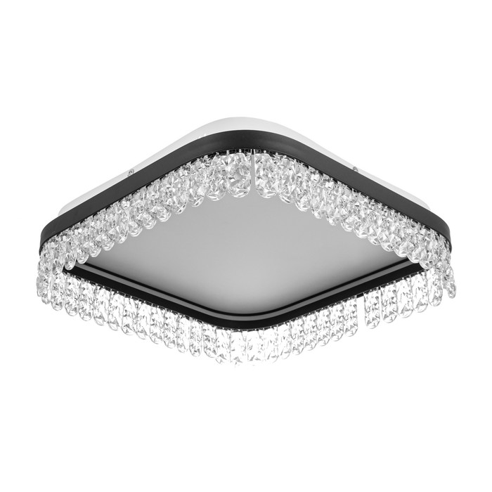 Люстра Бахрома LED 63Вт 3000-6000К черно белый 50х50х12смсм люстра sole 50вт led 3000 6000к 3200лм цвет белый