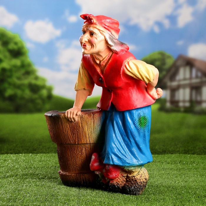 Фигурное кашпо "Бабка-Ёжка"