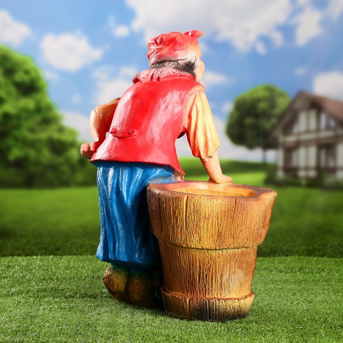 Фигурное кашпо "Бабка-Ёжка"