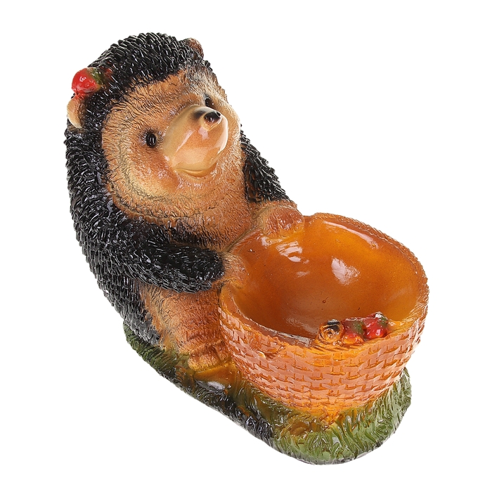 Фигурное кашпо "Ёжик с корзиной"