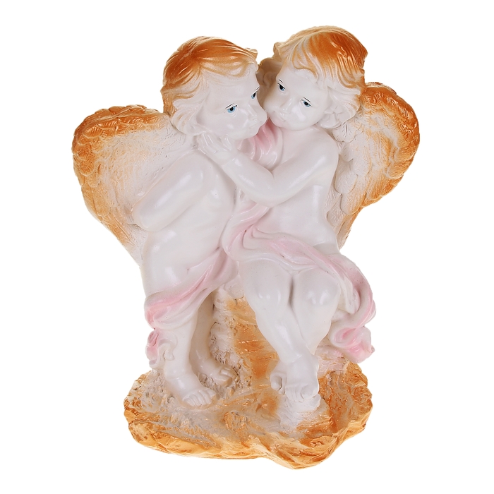 Статуэтка "Ангел и Фея" стоя бело-золотой