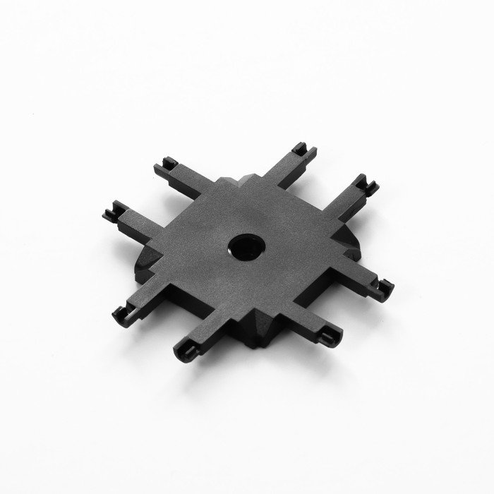 Коннектор SLIM Х-образный 4-жильный черный 0,7х4х2см