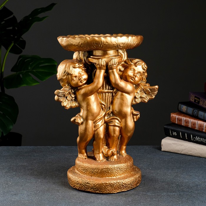 Конфетница "Ангелы" бронза 45см