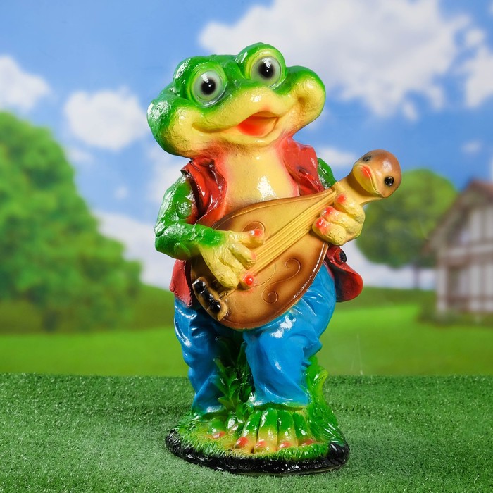 Садовая фигура "Лягушка с мандолиной"