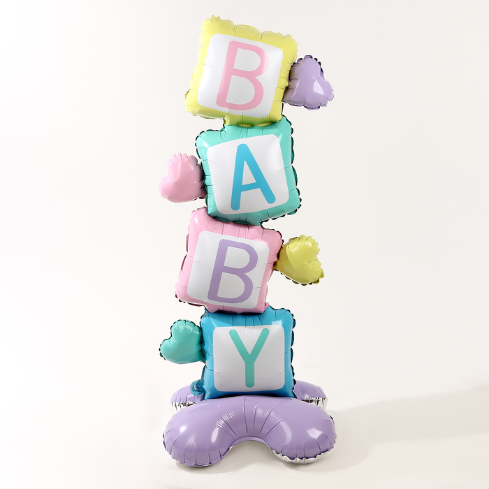 

Шар фольгированный 62" «Кубики — BABY» на подставке, под воздух