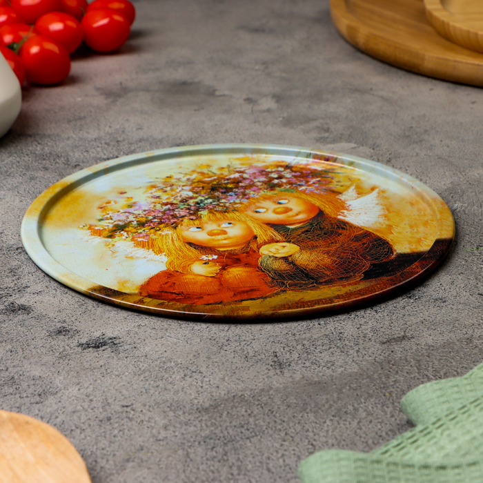 фото Тарелка декоративная "первая любовь", 20 х 0,4 х 0,32 см, металл