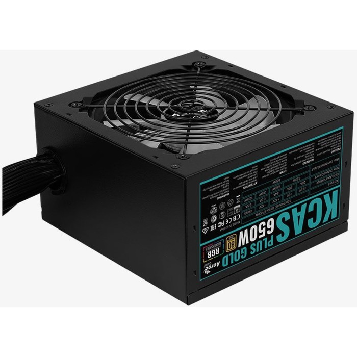 

Блок питания Aerocool ATX 650W KCAS PLUS GOLD, 24+2x(4+4)pin, APFC, 120 мм fan, 6xSATA, RTL 937187