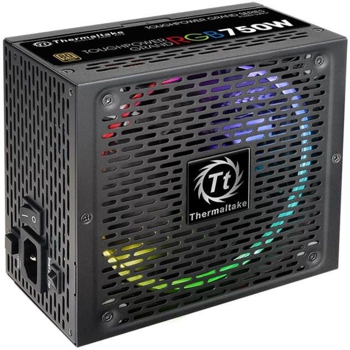 

Блок питания Thermaltake ATX 750W, 24+4+4pin, APFC, 140 мм fan, color LED 9xSATA, RTL