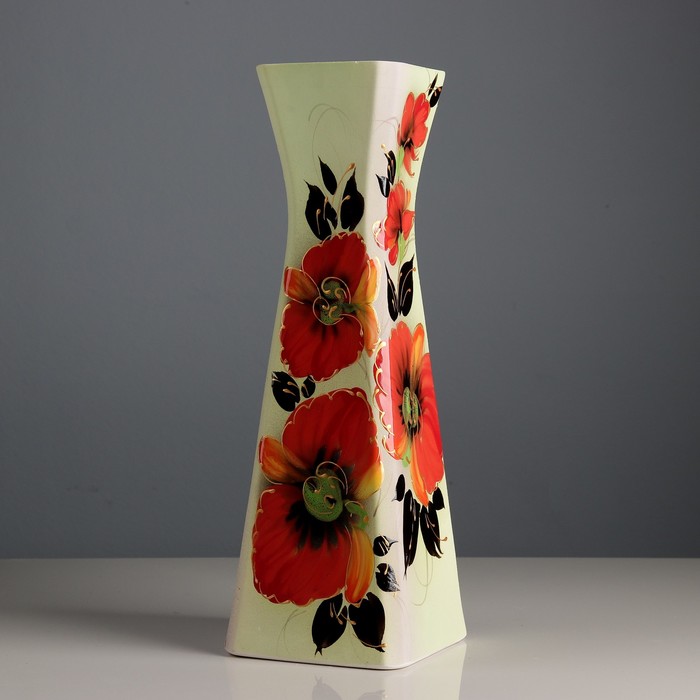 Ваза "Виконт" орхидея, сиреневая, глазурь