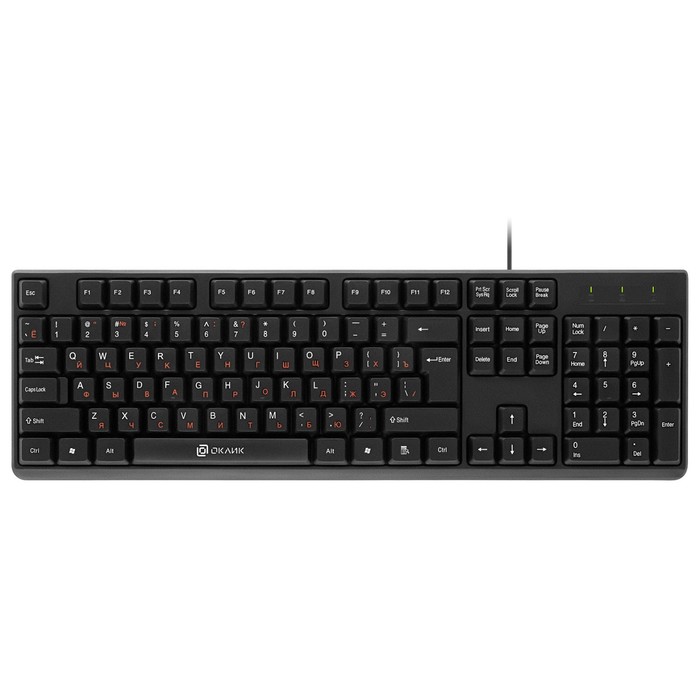 

Клавиатура Оклик 100M HW3 черный USB (654570)