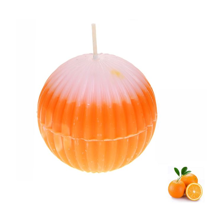 Свеча восковая "Шар", аромат апельсин