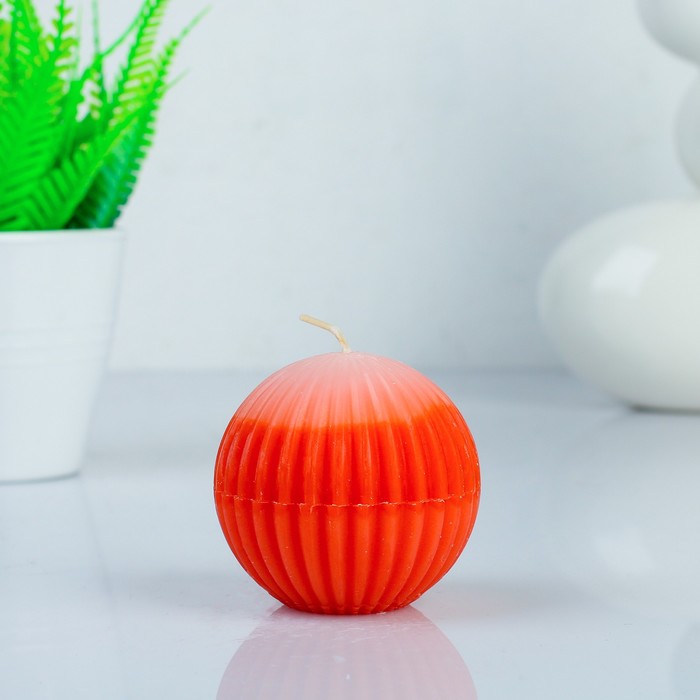 Свеча восковая "Шар", аромат вишня