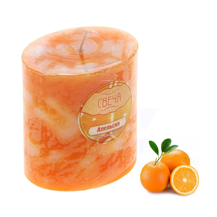 Свеча восковая "Слияние", аромат апельсин