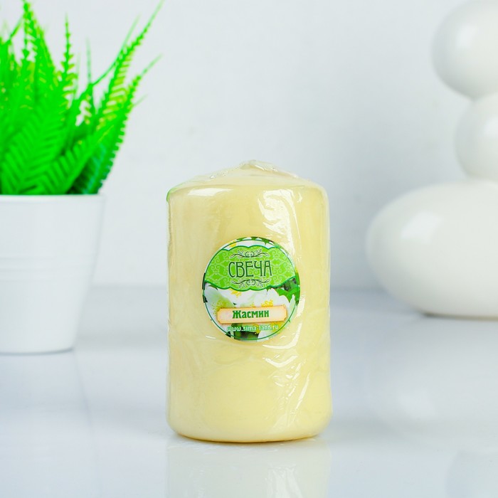 Свеча восковая "Конус", аромат жасмин