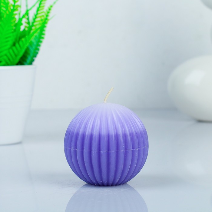 Свеча восковая "Шар", аромат лаванда