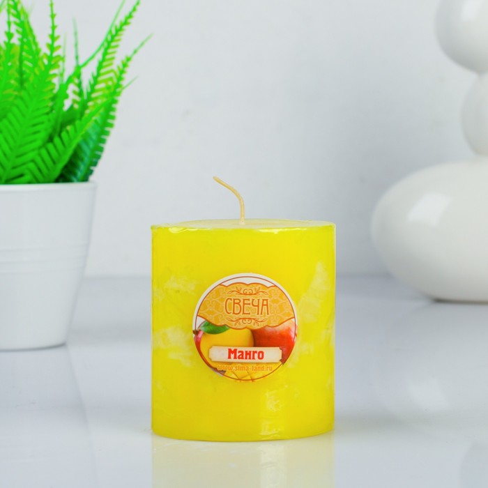 Свеча восковая "Слияние", аромат манго