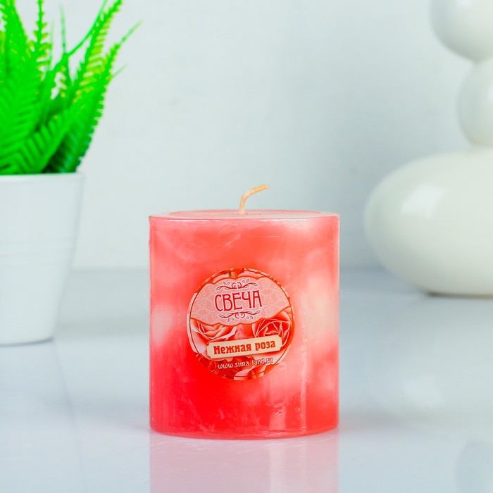 Свеча восковая "Слияние", аромат роза