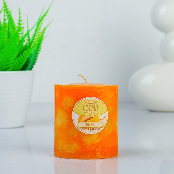 Свеча восковая "Слияние", аромат дыня