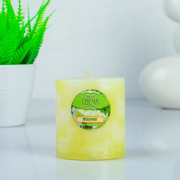 Свеча восковая "Слияние", аромат жасмин